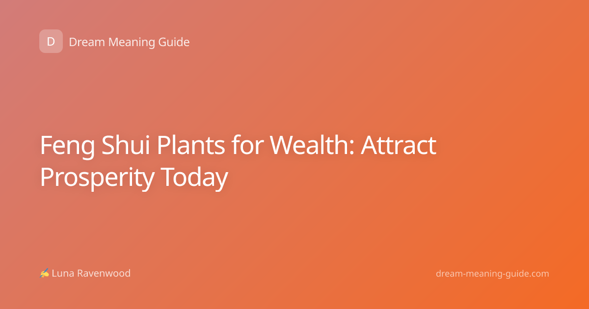 Feng Shui Plants for Wealth: Attract Prosperity Today